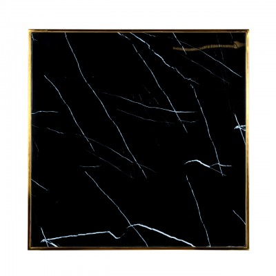 Eettafel Can Roca square black 70x70 (Gold)