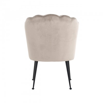 Chair Pippa khaki velvet / black (Quartz Khaki 903)