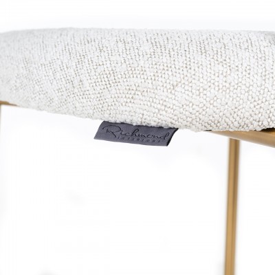 Counterstoel Xenia White Bouclé / Brushed Gold (Copenhagen 900 Bouclé White)