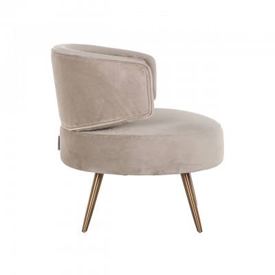 Fauteuil Hazel khaki velvet (Quartz Khaki 903)