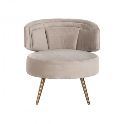 Fauteuil Hazel khaki velvet (Quartz Khaki 903)