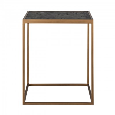 Bijzettafel Blackbone Brass 50x50 (Black rustic)