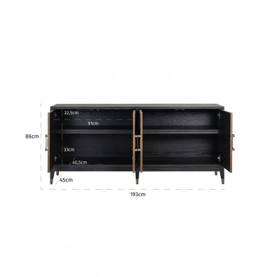 Dressoir Bloomingville 4-deuren (Gold)