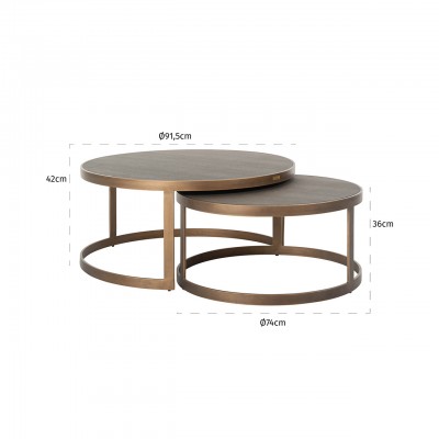 Salontafel Bloomingville set van 2  (Gold)