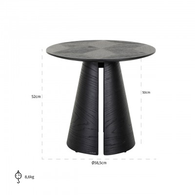 Bijzettafel Blax 58,5Ø (Black)