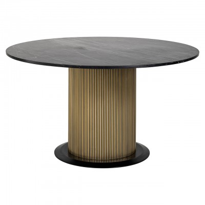 Eettafel Ironville Ø140 (Black/gold)