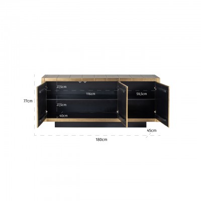 Dressoir Collada 3-deuren (Gold)