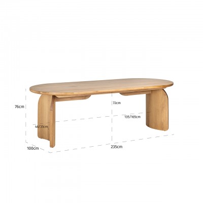 Eettafel Fairmont natural 235 (naturel)