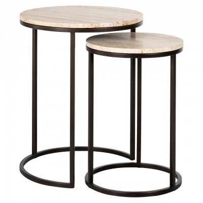 Avalon bijzettafel set van 2 (Bronze)