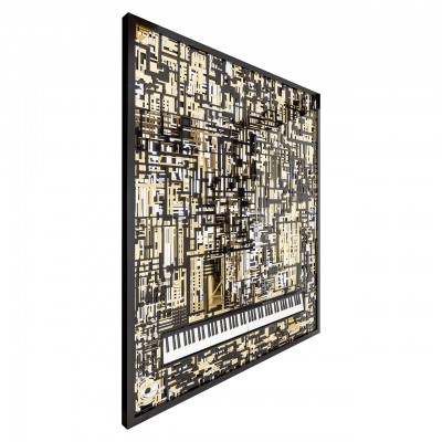 Wall art Piano Wibi (Black/gold)