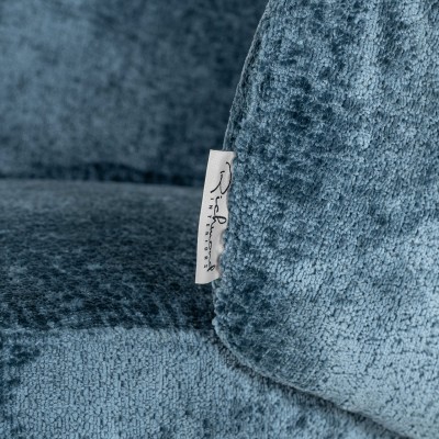 Stoel Amphara blue chenille