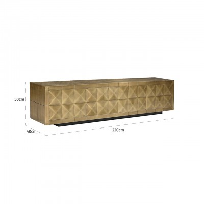 TV dressoir Collada 4-doors (Brushed Gold)