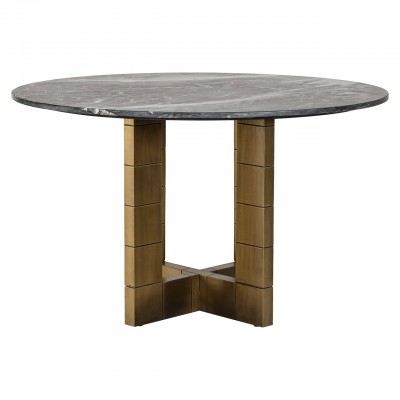 Eettafel Collada 130Ø (Black/gold)