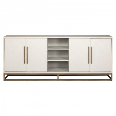 Dressoir Whitebone brass 4-deuren