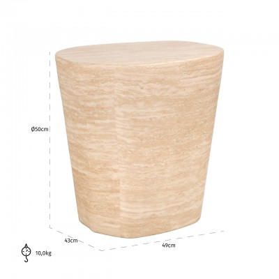 Salontafel Fictus Travertine faux (Beige)