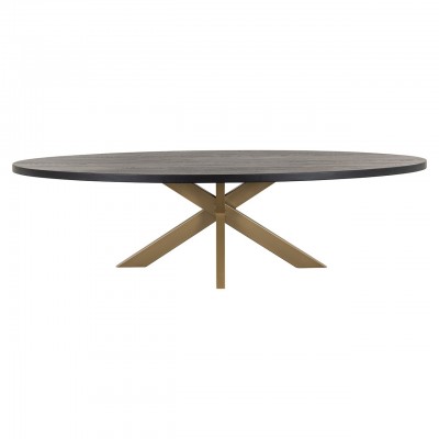 Eettafel Watson 235 incl. spinpoot goud (Black)