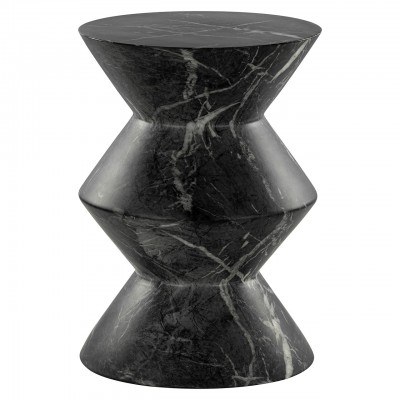 Bijzettafel Bosco faux zwart marmer (Black)