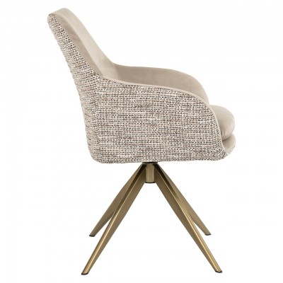 Draaifauteuil Lisonne be trendy nature / khaki velvet (Be Trendy 01 Nature)