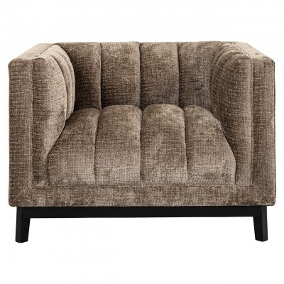 Fauteuil Beaudy stone chenille fire retardant (Niagara 104 Stone Chenille)